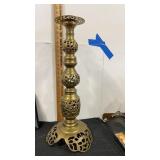 23"  tall brass candle stick holder