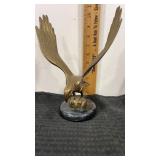Solid brass  9.5" Eagle statue on Marble base