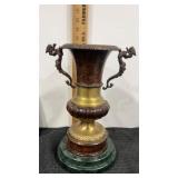 Heavy Brass/Bronze trophy  candle holder with