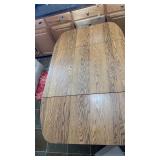 Wooden Folding Kitchen Table with 3 Cushioned