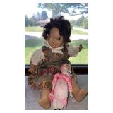 Funny character doll and mini porcelain doll h