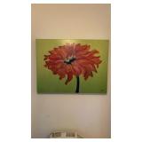 Senoya Signed Flower PRT Painting 32" x 24"