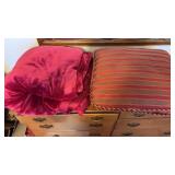 Blanket and throw pillows