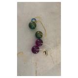 2 Vintage Clackers, Green & Purple