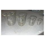 Pyrex  laboratory glass beakers