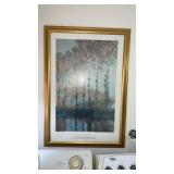 Signed Claude Monet Poplars on the Epte. Autumn