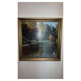 Signed and Framed Scorcio Sul Fiume Adriano