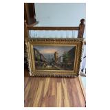 M. Lemenine Signed Paris Oil Painting in Ornate