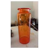 Takahashi Hand Blown Amberina Glass Apothecary