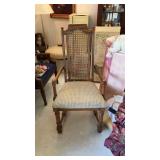Mid Century Wooden Cushioned Chair approx 20.5" x