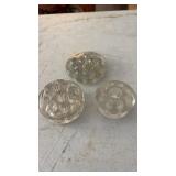 3 Clear flower frogs