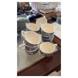 Currier & Ives Blue by Royal Coffee Mugs Horse &