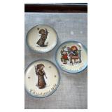 1971,72 and 76 Hummel Christmas collector plates