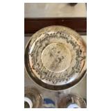 Silver Tones Metal Items, Tray, Basket