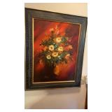 Painting with Wood Frame Signed Kelly 23.5" x 30"