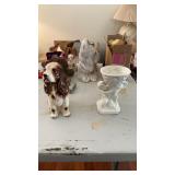 2 Glass/Ceramic Items, Cocker Spaniel and Kid