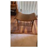 Wooden Thebes Stool 22" x 15.5" x 17.5"