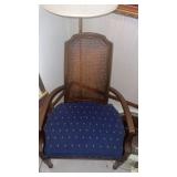 Wooden  mid century chair with  arm rests and