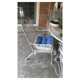 White Wire Metal Outside Chair and Table Set,