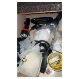 Drawer with flashlights, and more