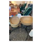 7 Wood Bowls, 1 Large
