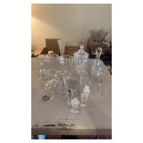 25 Crystal/Glass Items, Vase, Shot Glasses,