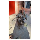 Metal Standing Dragon with Orb approx 23" Tall