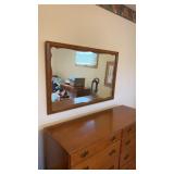 Wall Mirror with Wood Frame 36.5" x 41"