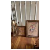 3 Art/Decor Items, 2 Japanese Style Paintings,