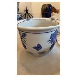 Blue and white porcelain ceramic  planter.