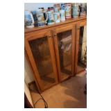 Wooden and Glass Display Cabinet 49.5" x 12.5" x