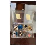 Clear Plastic Storage Container with, Earrings,