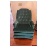 2 Green Cushioned Chairs 30" x 33" x 38"