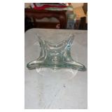 Lead Crystal Bowl w/elongated corners Thick and