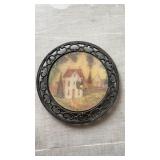 Glass Picture with Cast Iron Frame
