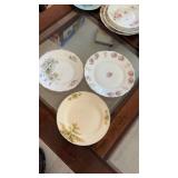 3 Decorative Floral Porcelain/China Plates