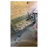 Wood and Metal Bench approx 50" x 24" x 32"