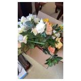 Box of artificial flowers