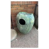 Blue Ceramic Outdoor Water Fountain Pot 26" Tall
