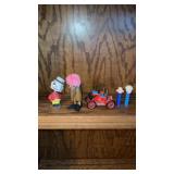 Various Room Decor, Bobblehead, Car, PEZ
