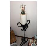 Approximately  36" tall Candle holder , candle