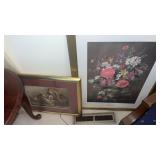 Framed and matted flower pictures