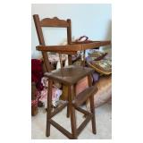 Doll wooden High chair  29" tall