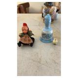 3 Ceramic Items, Bell, Small Chick, Baby