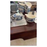 2 Currier & Ives Blue by Royal, Creamer