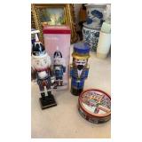 Nutcracker with original box and 2 tin