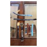 Lot of Wrist Watch Items, Leather Straps, Watches
