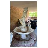 Stone Fountain Statue approx 70" Tall