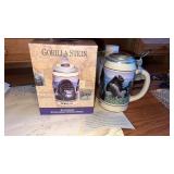 Anheuser-Busch  gorilla  stein in original box