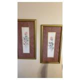 Pair of Floral Paintings in Frames 27" x 14"